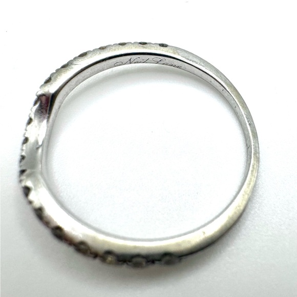 Neil Lane 14K White Gold 3/8ctw Diamond Curve Contour Wedding Band Ring - Picture 4 of 7